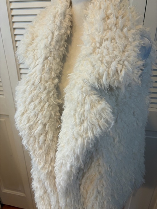 d.d Winter Jackets & Blazers - Cozy Cream Faux Fur Teddy Jacket Vest - Open Front